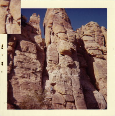 John and the Pete at the belay - Ila climbing