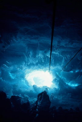 View from inside crevasse